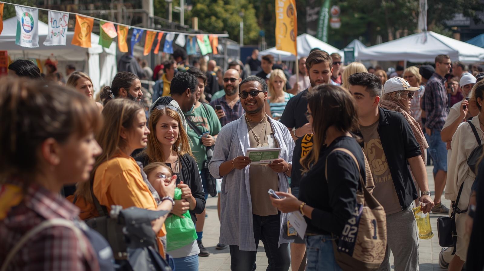 Community members engaging in discussion