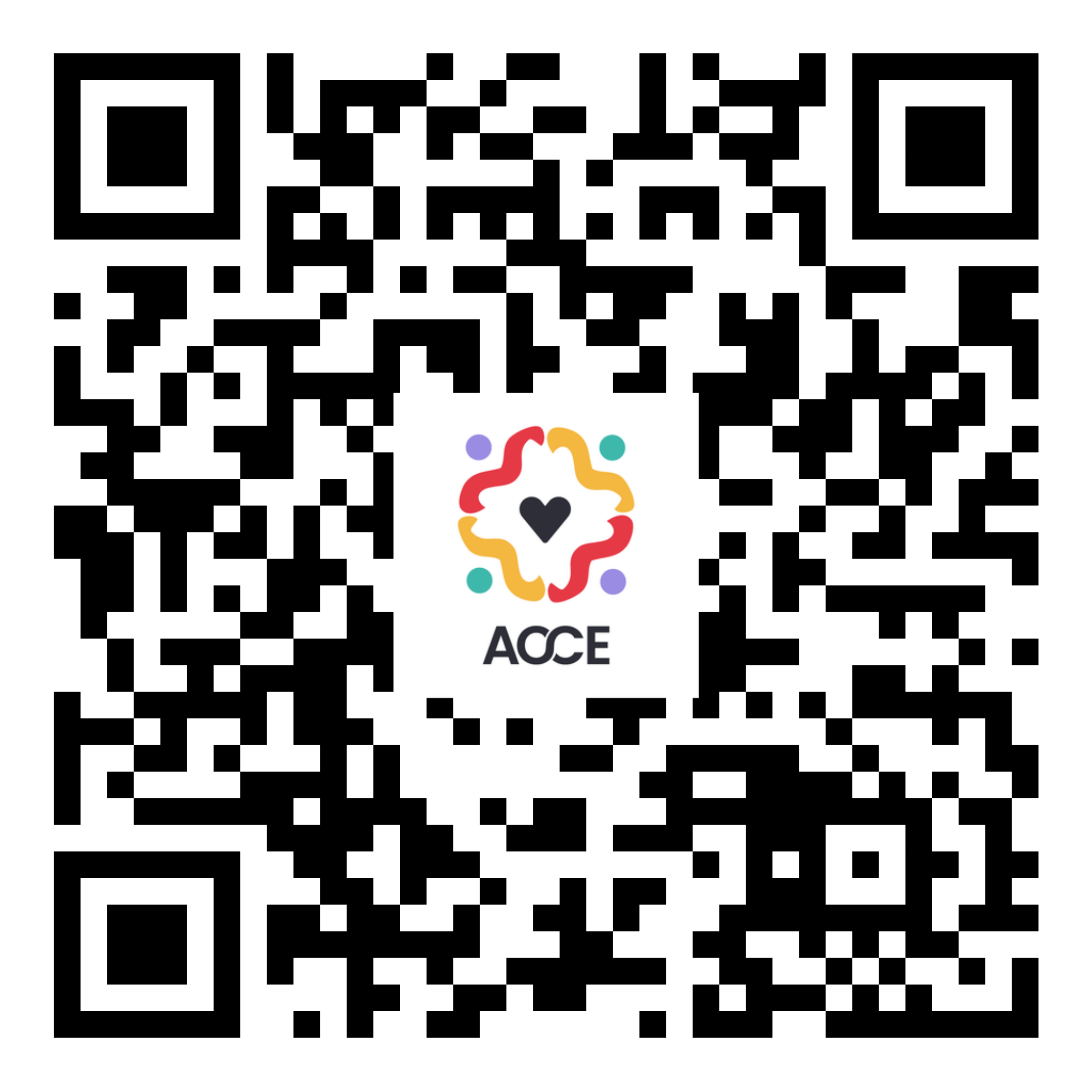 Code QR du formulaire de don en français du Club Impact ACCE